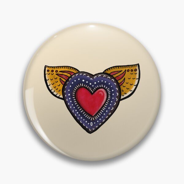 Item preview, Sagrado Corazón con alas pintado, garabato - Milagro designed and sold by SirenSeventyOne.