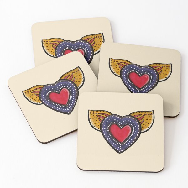 Item preview, Sagrado Corazón con alas pintado, garabato - Milagro designed and sold by SirenSeventyOne.