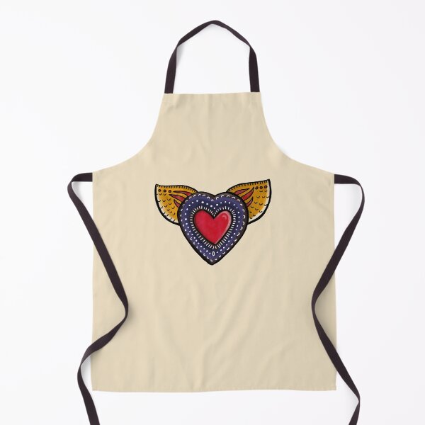 Item preview, Painted Sacred Heart with wings, doodle - Milagro designed and sold by SirenSeventyOne.