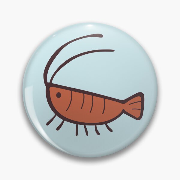 Gura's Cute Shrimp Pattern Pin