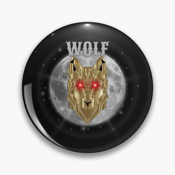 Item preview, Gold Wolf, Red Eye Wolf Moon Background designed and sold by adembulut.