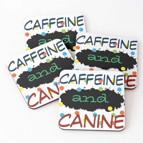 Item preview, motivated by caffeine and canine designed and sold by qofebean.