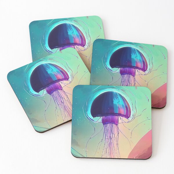 Item preview, Blue jelly fish painting designed and sold by SinghVillasra.