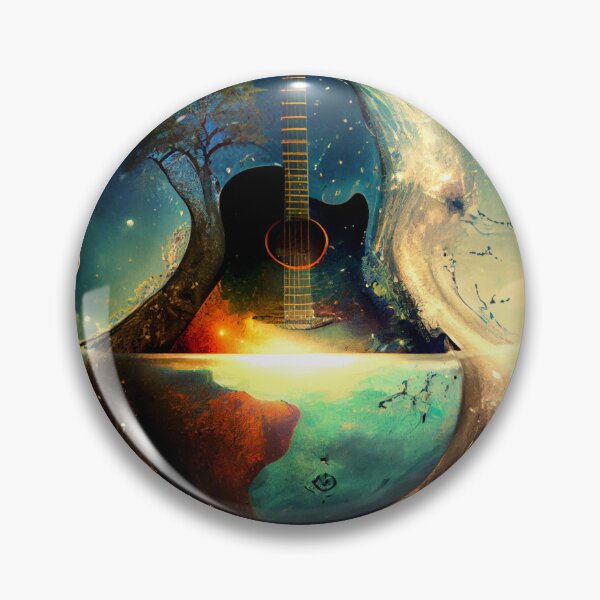 Item preview, Guitar music world Surreal Music Scene with Notes designed and sold by KOTOdesign.
