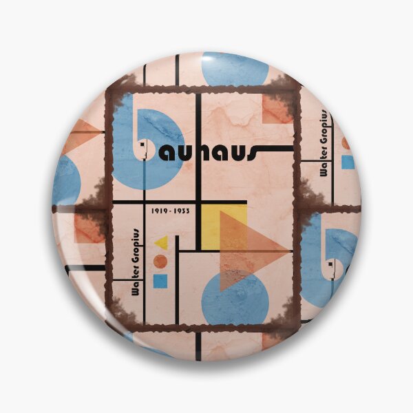 Item preview, Vintage Worn Out Bauhaus Minimalist Artwork Geometric Composition var 2 F original design designed and sold by paragonDesign28.