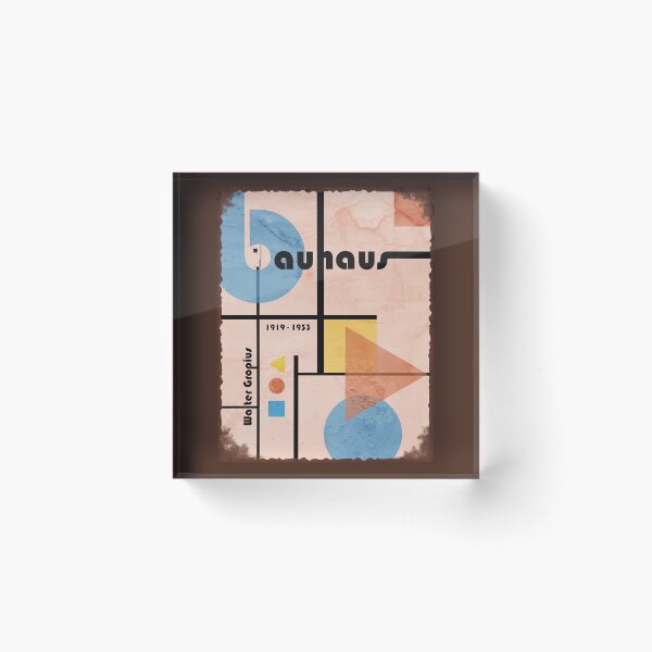 Item preview, Vintage Worn Out Bauhaus Minimalist Artwork Geometric Composition var 2 F original design designed and sold by paragonDesign28.
