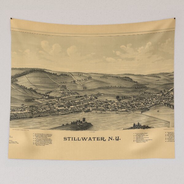 Artikelvorschau, Stillwater, New York (1889) entworfen und verkauft von allhistory.