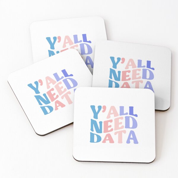 Item preview, Y'All Need DATA Funny Colorful Quote designed and sold by InnaPo ⭐⭐⭐⭐⭐.