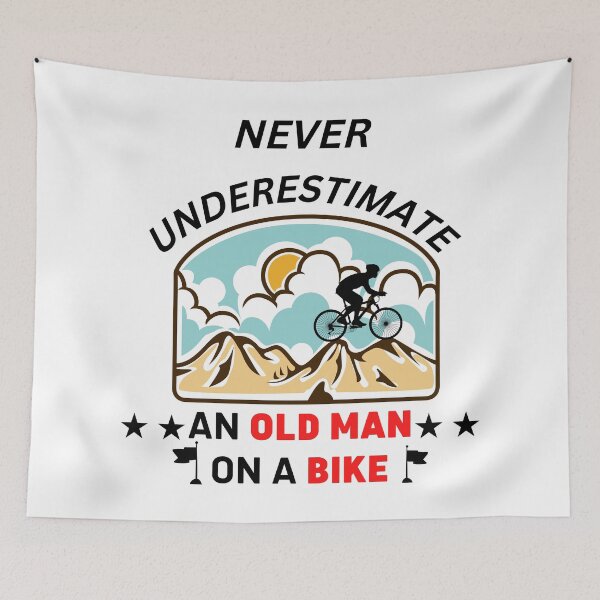 Item preview, never ever underestimate an old man on a bike, best gift for old men who love riding bikes designed and sold by Trucker10.