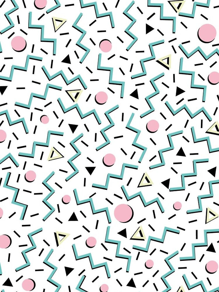 Back to the 80's eighties, funky memphis pattern design by 5mmpaper