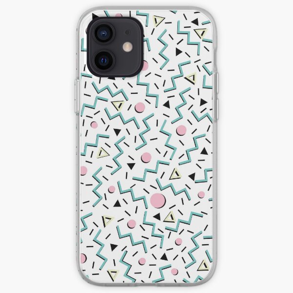 Back to the 80's eighties, funky memphis pattern design iPhone Soft Case