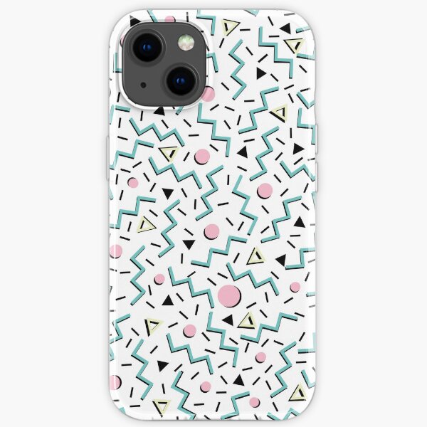 Back to the 80's eighties, funky memphis pattern design iPhone Soft Case