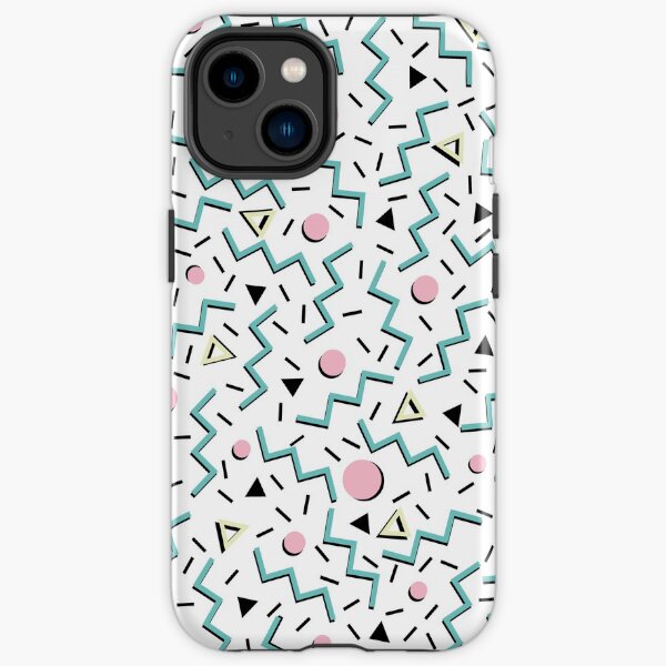 Back to the 80's eighties, funky memphis pattern design iPhone Tough Case