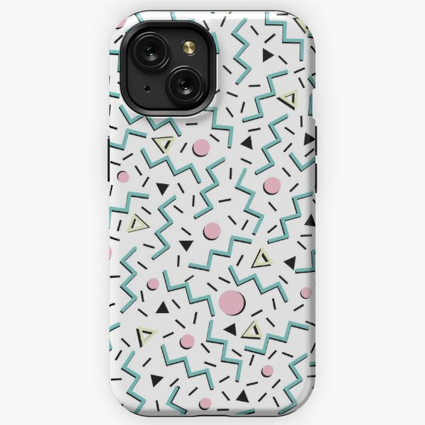 Back to the 80's eighties, funky memphis pattern design iPhone Tough Case