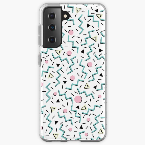 Back to the 80's eighties, funky memphis pattern design Samsung Galaxy Soft Case