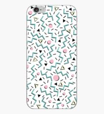 Back to the 80's eighties, funky memphis pattern design iPhone Case