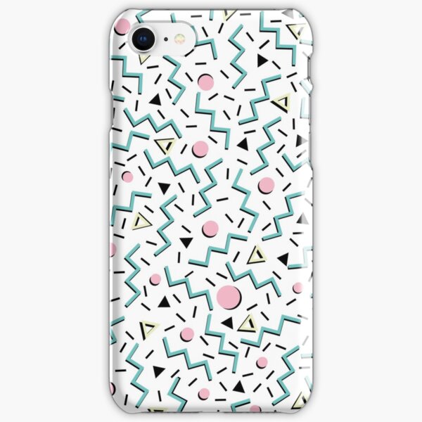 Back to the 80's eighties, funky memphis pattern design iPhone Snap Case