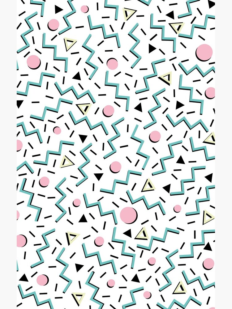 Back to the 80's eighties, funky memphis pattern design by 5mmpaper
