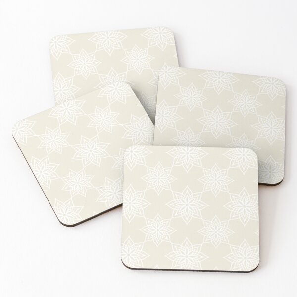 Item preview, Lace snowflakes on cream designed and sold by starseedgems.