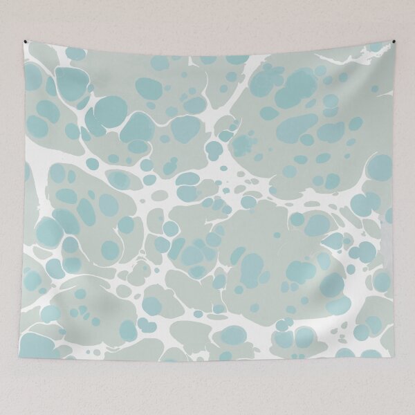 Item preview, Soft Pastel turquoise and mint green spilled paint bubbles effect designed and sold by 5mmpaper.