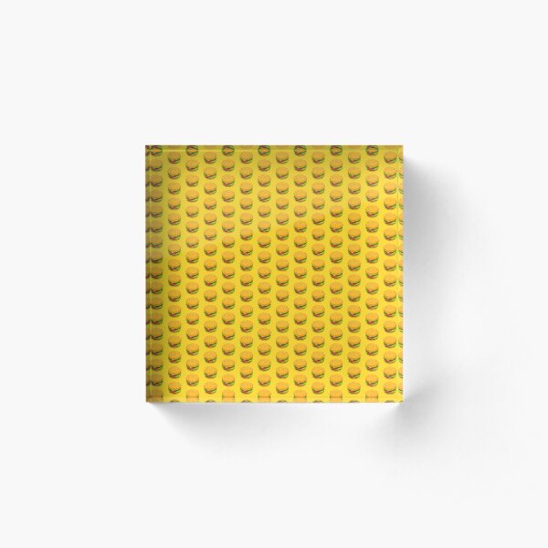 Burger Time Acrylic Block