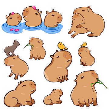 Artwork thumbnail, Capybara Pattern by manydoodles