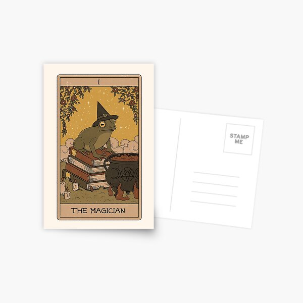 The Magician - Frog Tarot Postcard