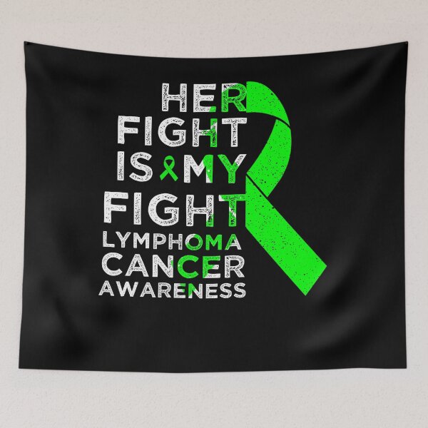 Item preview, Her Fight Is My Fight Lymphoma Cancer Awareness Lime Green Ribbon Vintage designed and sold by cssdru.