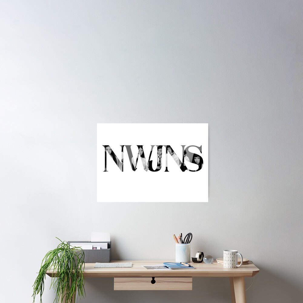 Newjeans Nwjns Logo Sticker Letters Poster For Sale By Elinatpwk