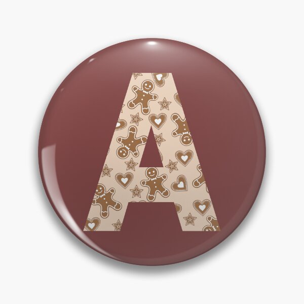 Item preview, Gingerbread Pattern Monogram Letter A designed and sold by Coffee Lifestyle.