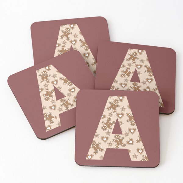 Item preview, Gingerbread Pattern Monogram Letter A designed and sold by Coffee Lifestyle.