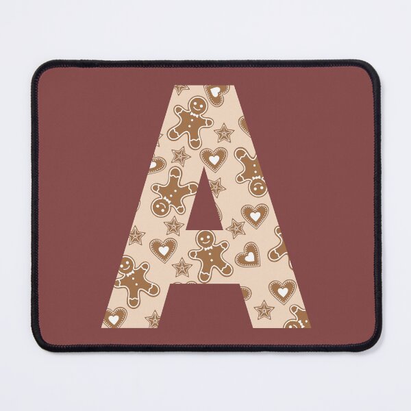 Item preview, Gingerbread Pattern Monogram Letter A designed and sold by Coffee Lifestyle.