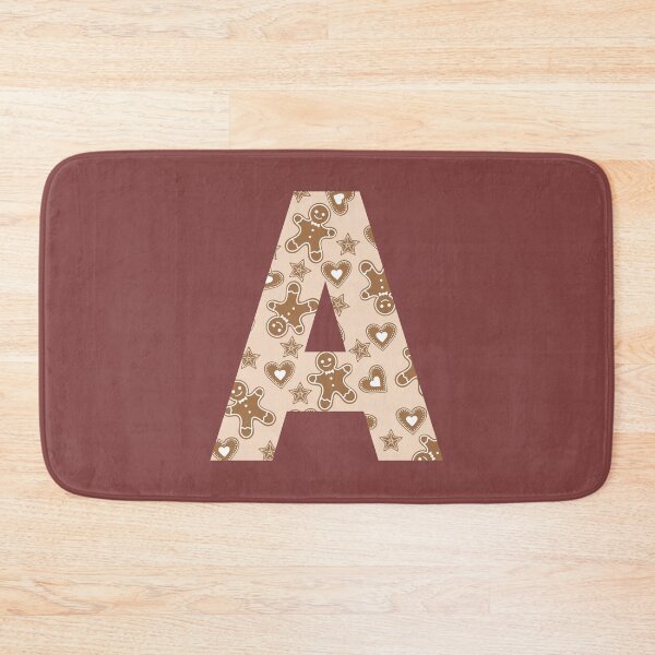Item preview, Gingerbread Pattern Monogram Letter A designed and sold by Coffee Lifestyle.