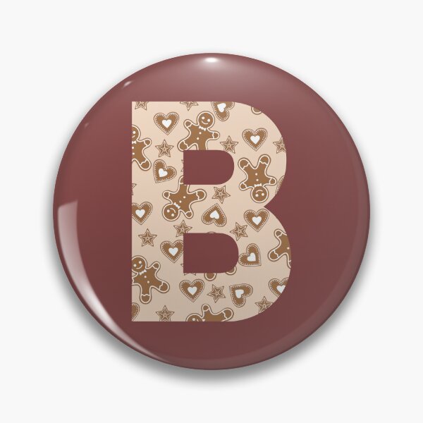 Item preview, Gingerbread Pattern Monogram Letter B designed and sold by Coffee Lifestyle.