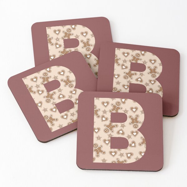Item preview, Gingerbread Pattern Monogram Letter B designed and sold by Coffee Lifestyle.