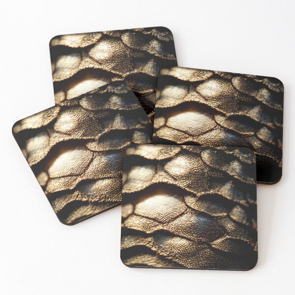 Item preview, Crocodile skin in black and gold tones, leather look designed and sold by Stepan Melnikov | Midpatterns.