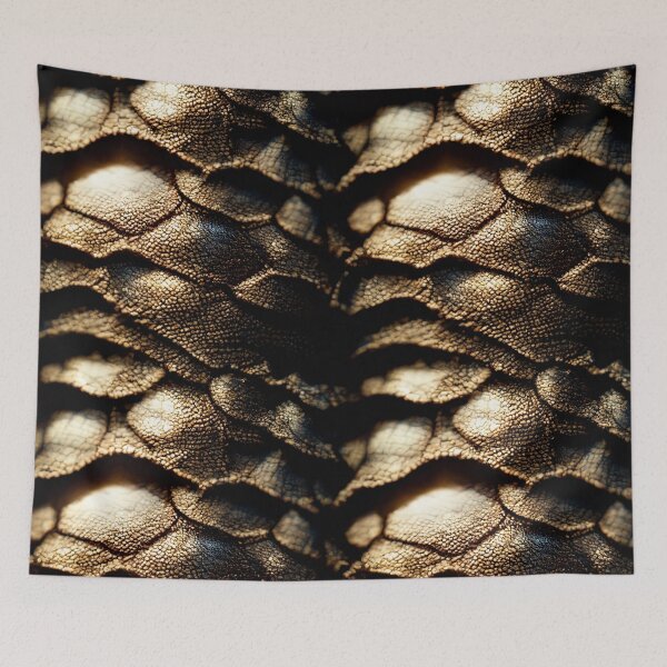 Item preview, Crocodile skin in black and gold tones, leather look designed and sold by Stepan Melnikov | Midpatterns.