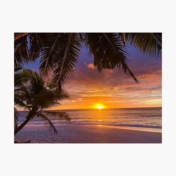 Item preview, Beautiful Tropical Purple Ocean Sunset, Hawaiian Beach designed and sold by newburyboutique.