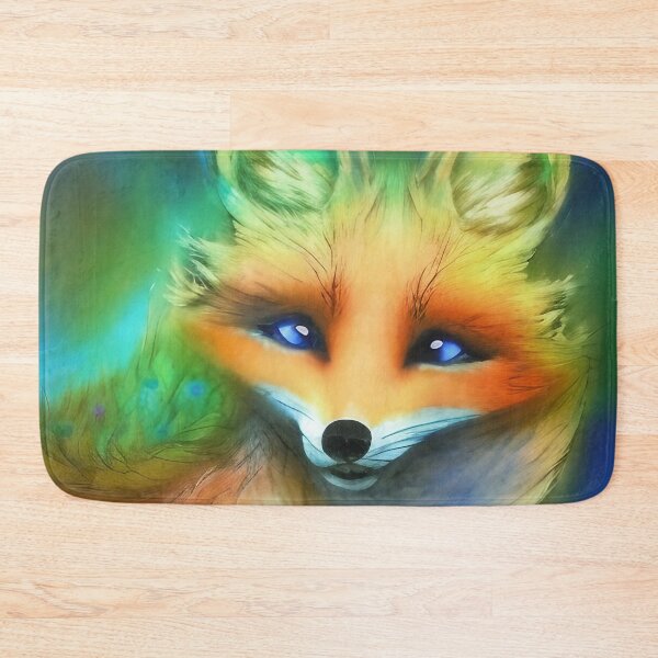 Item preview, Friendly fox with bright blue eyes designed and sold by TeschWerks.