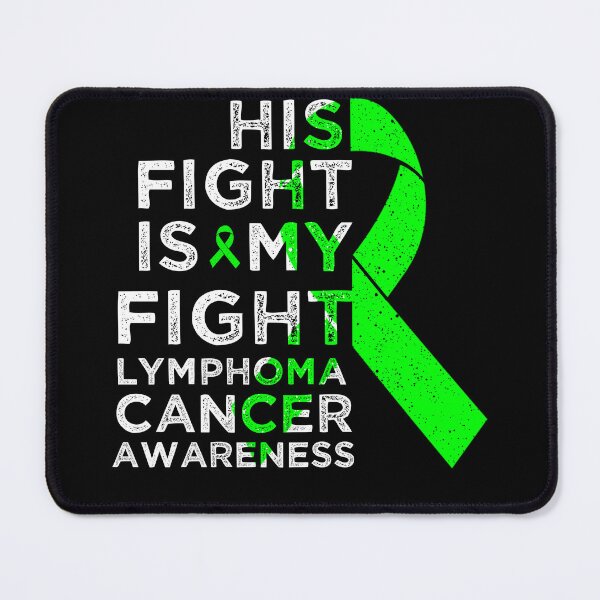 Item preview, His Fight Is My Fight Lymphoma Cancer Awareness Lime Green Ribbon Vintage designed and sold by cssdru.