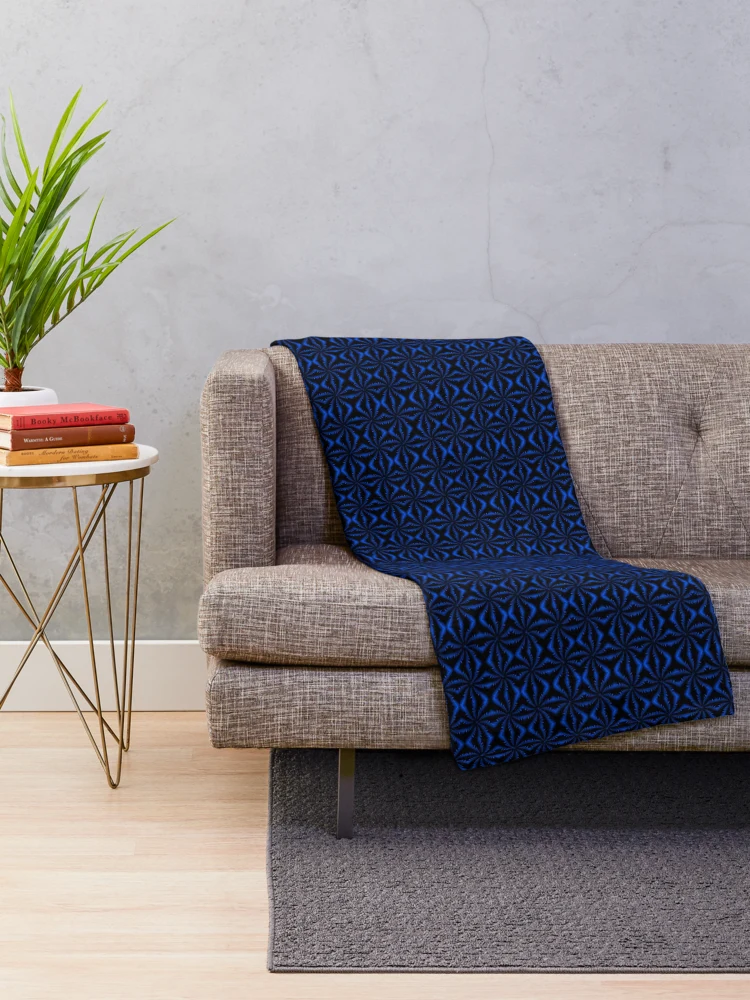 Thumbnail 2 of 6, Throw Blanket, Deep blue pattern designed and sold by Work of art Shop.