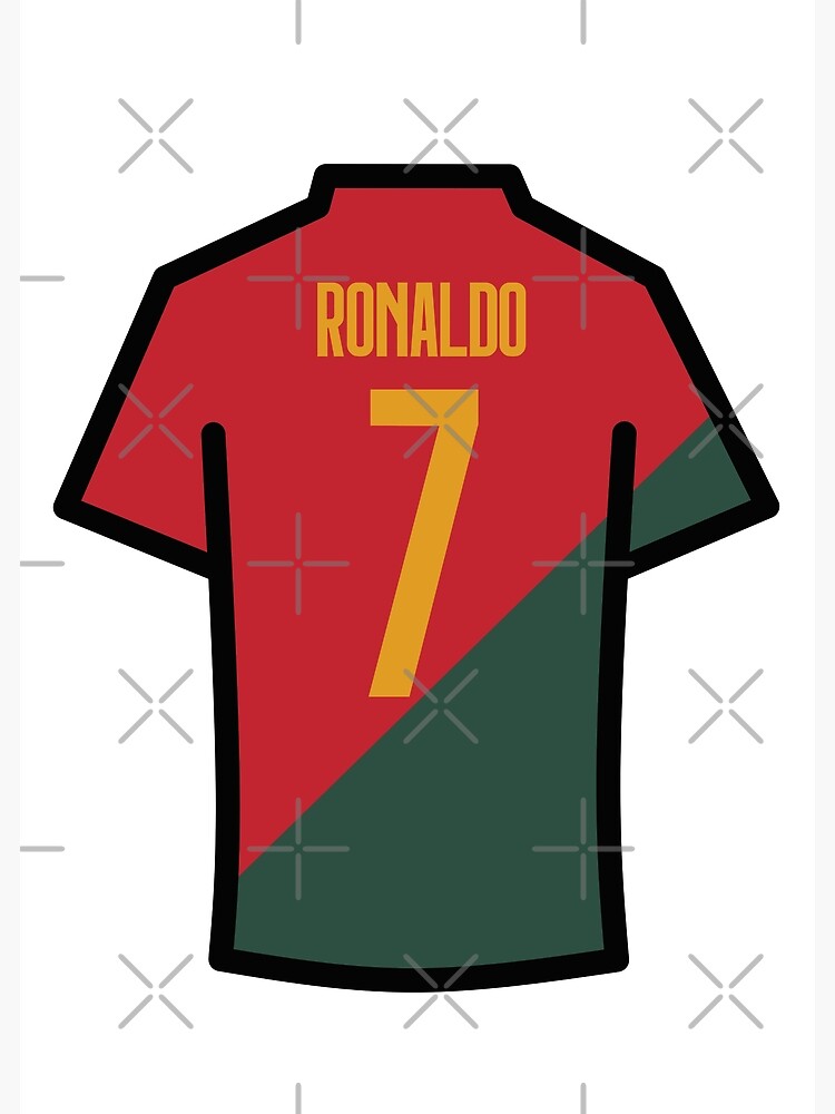 "Ronaldo #7 POR Red Green 22 Football Jersey" Poster for Sale by