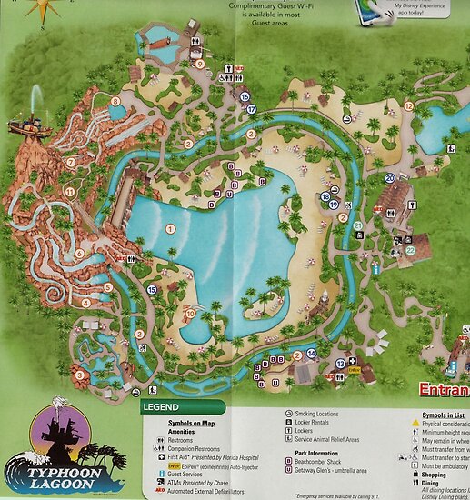 "Typhoon Lagoon Map " Poster by stillburning Redbubble