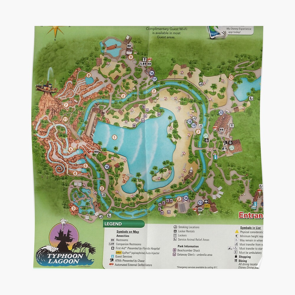 Typhoon Lagoon Printable Map