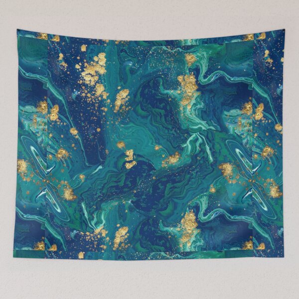 Item preview, Ocean Metallic Gold Marble  designed and sold by OculusReparo.