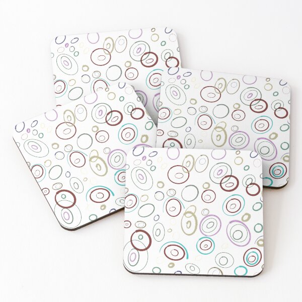 Item preview, Bright Blue Red Yellow Bauble Circles Pattern - Christmas designed and sold by jolabrese.