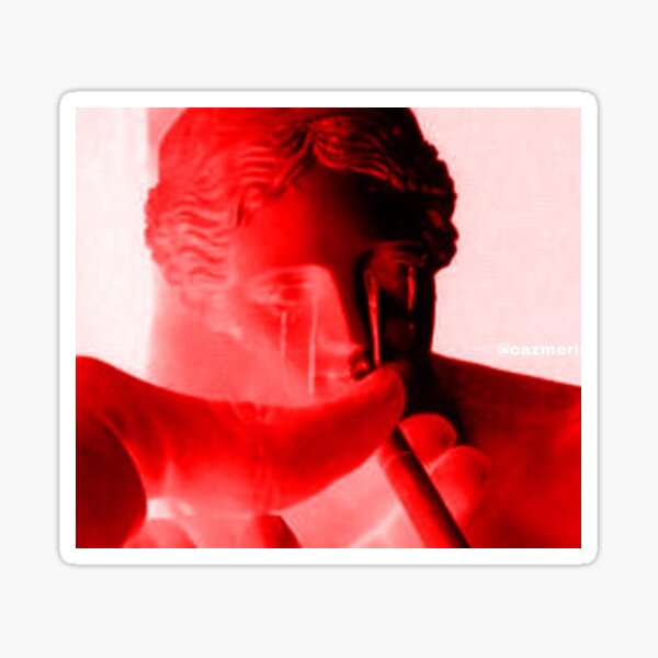 Rote Skulptur Sticker