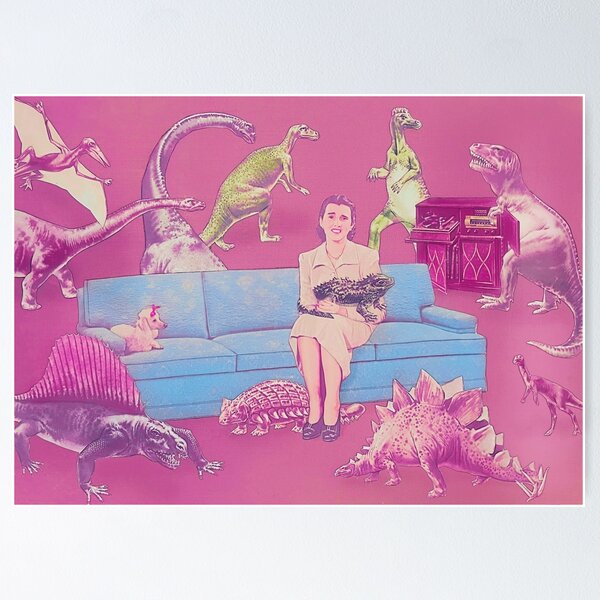 Flamingo Feathers Poster - Pretty Pink Kids Wall Art - Slay My Print