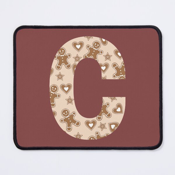 Item preview, Gingerbread Pattern Monogram Letter C designed and sold by Coffee Lifestyle.