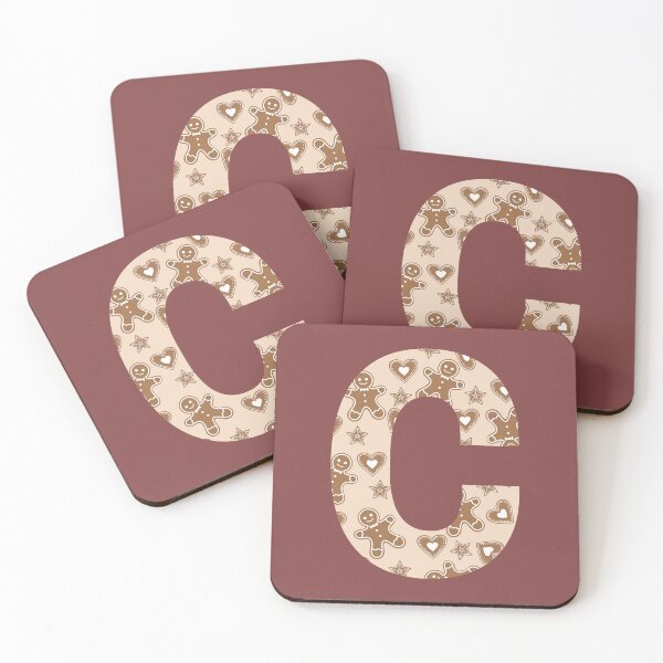 Item preview, Gingerbread Pattern Monogram Letter C designed and sold by Coffee Lifestyle.
